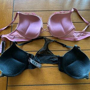 Bundle of 2 Victoria’s Secret Bombshell bras - one racer back both size 34c